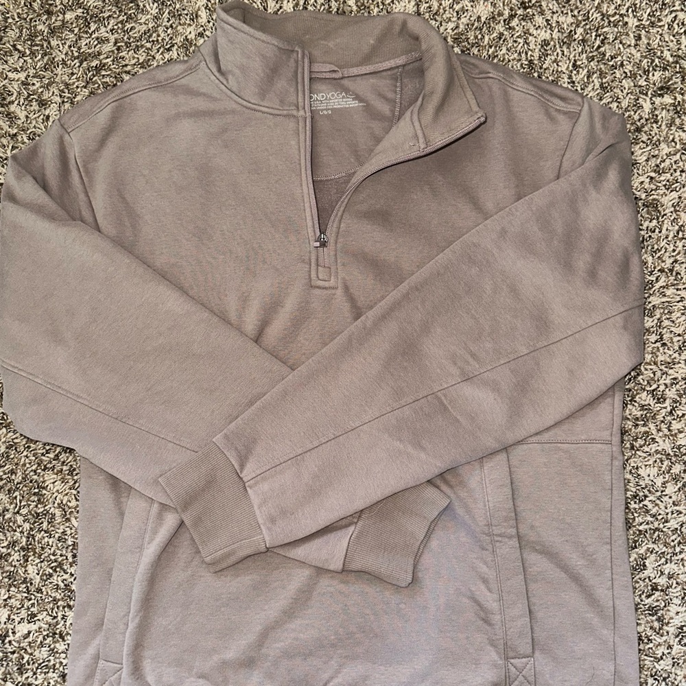 Men's Gray Quarter-Zip Sweater